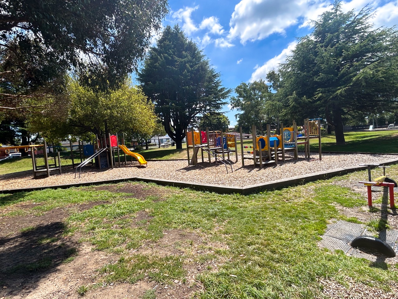 Play structures at Bishopdale Park