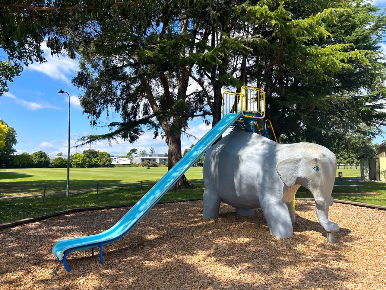 The elephant slide at Bishopdale Park