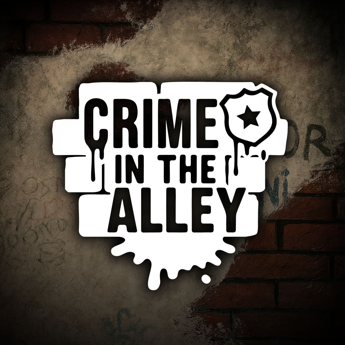 Crime in the Alley room artwork with an investigative crime-scene treatment.