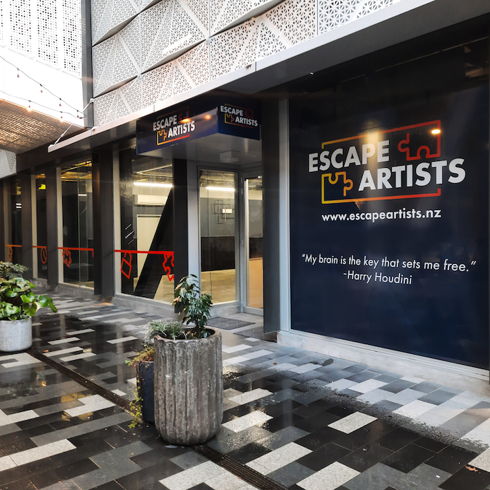 Escape Room Entrance Escape Artists Christchurch